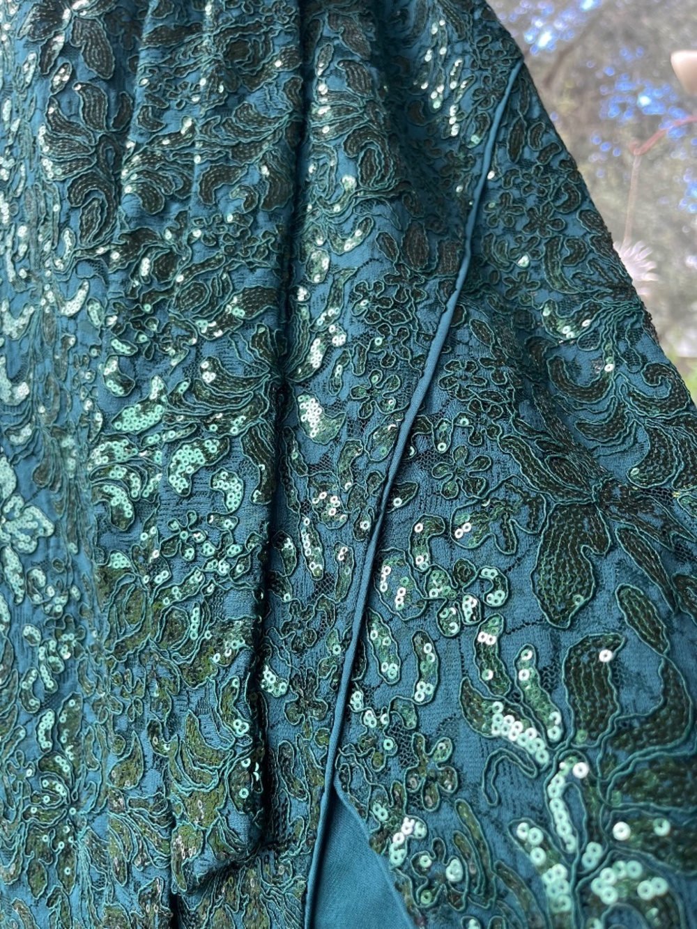 Kensie Emerald Green Sequin Lace Sheath Dress Size 12 NWT - Picture 4 of 16